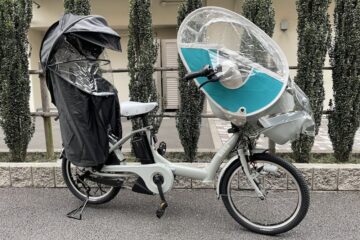 子ども乗せ電動自転車『ビッケポーラーe』リトルキディーズとマルトレインカバーの組み合わせ